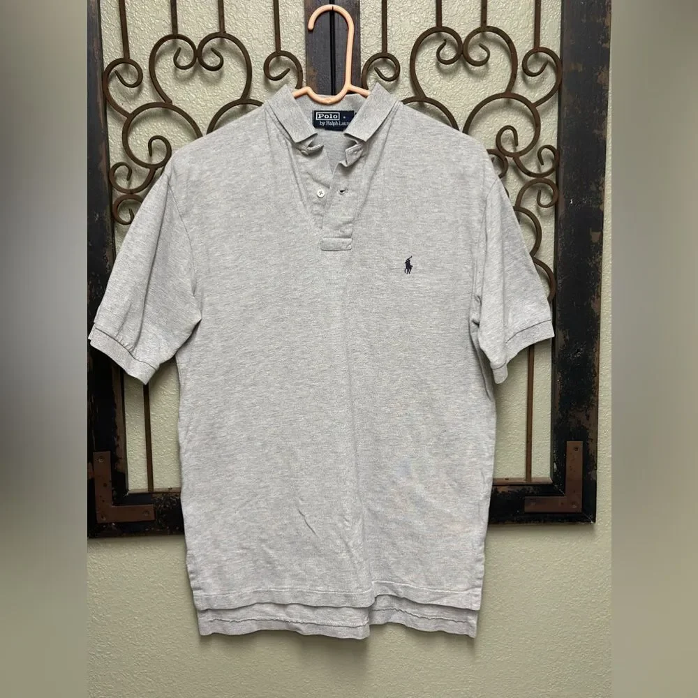 Ralph Lauren grey classic polo top